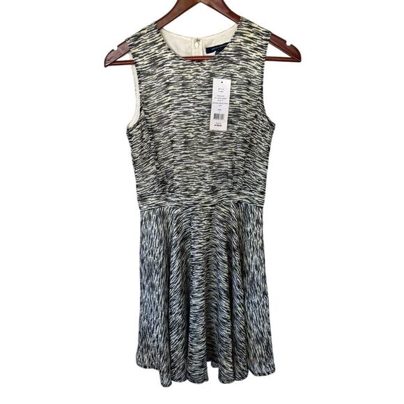 French Connection Size‎ 4 Sahara Wave Crepe Sleeveless Sheath Stripe Dress NWT - Picture 1 of 14